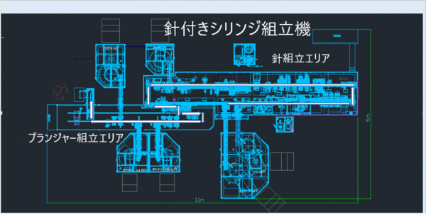 シリンジ、針組立機